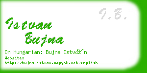 istvan bujna business card